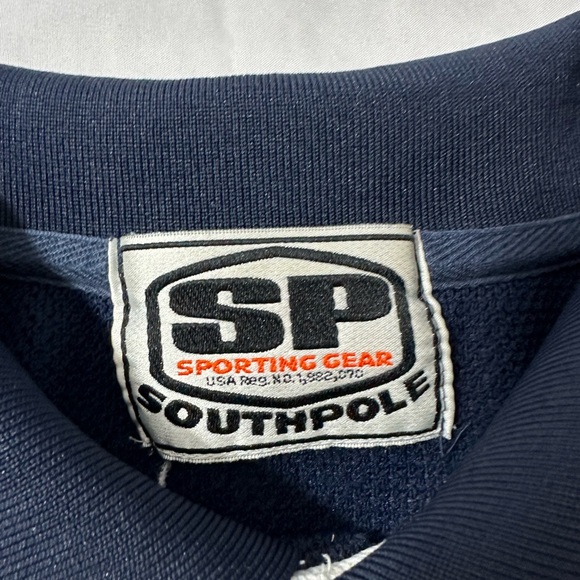 VINTAGE Y2K BAGGY SOUTHPOLE EXTREME GEAR WHITE POLO SHIRT EMBROIDERED WHITE/NAVY - Picture 7 of 10